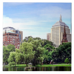 Boston MA - View From Boston Public Garden Ceramic Tile