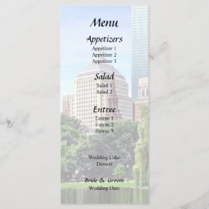 Boston MA - View From Boston Public Garden Menu