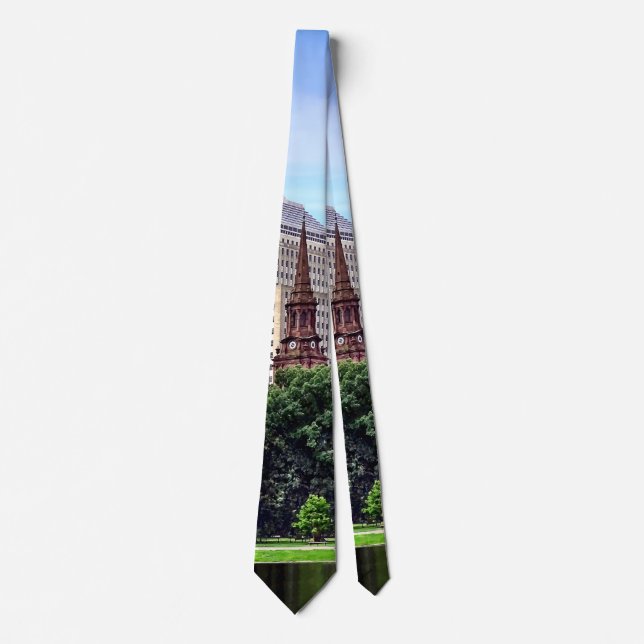 Boston MA - View From Boston Public Garden Tie (Front)