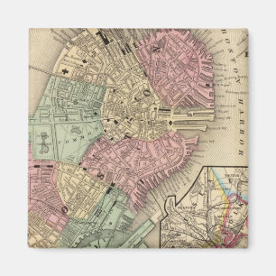 Boston Map by Mitchell Magnet