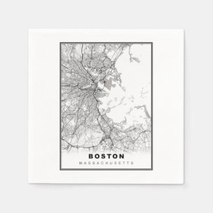 Boston Map Napkin