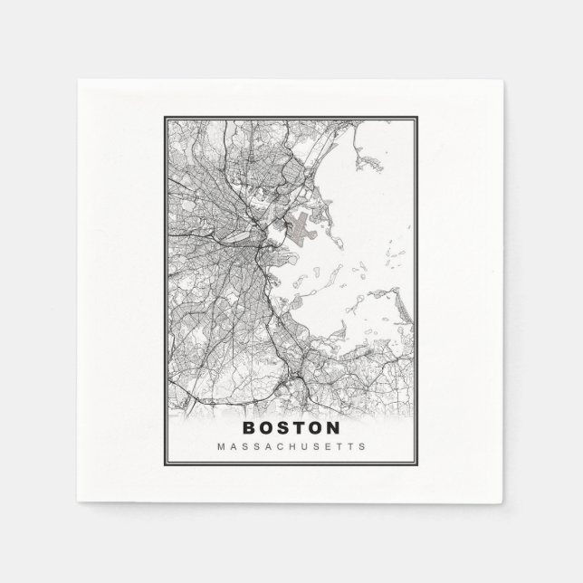 Boston Map Napkin (Front)
