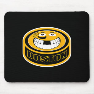 Boston Mass. Funny Kid Adult Puck Smile Face Gift Mouse Pad