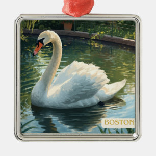 Boston, Mass. Public Garden Swan Ornament