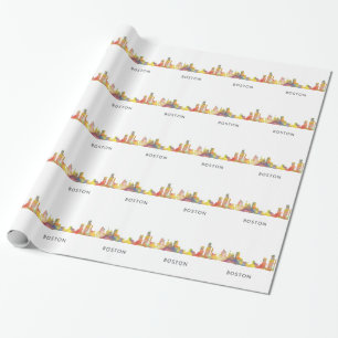 BOSTON MASS. SKYLINE WB1- WRAPPING PAPER