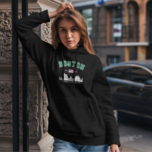 Boston Massachusetts. 1630 Funny Travel Hoodie