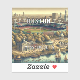 Boston Massachusetts 3 Inch Vinyl Sticker
