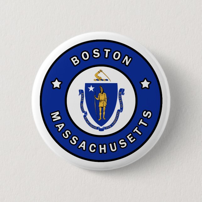 Boston Massachusetts 6 Cm Round Badge (Front)
