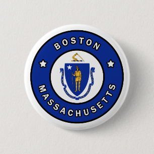 Boston Massachusetts 6 Cm Round Badge