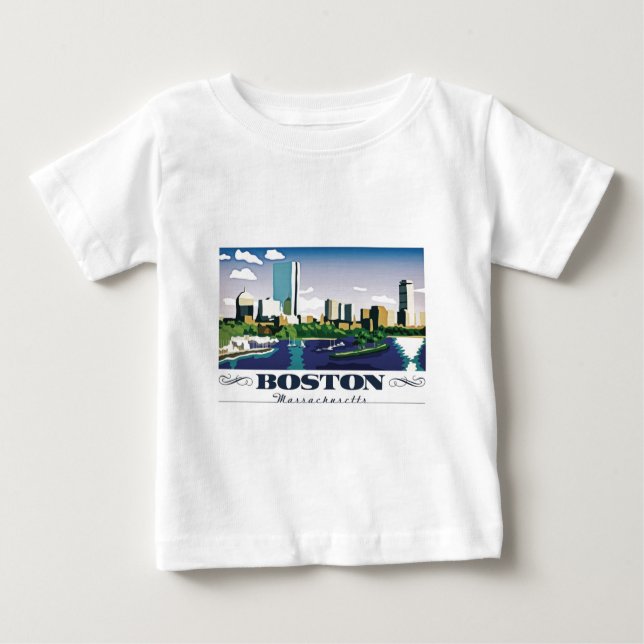 Boston, Massachusetts Baby T-Shirt (Front)