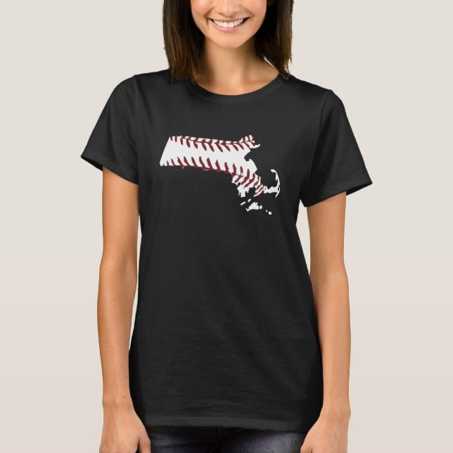 Boston Massachusetts Baseball  New England Sports  T-Shirt (Front)