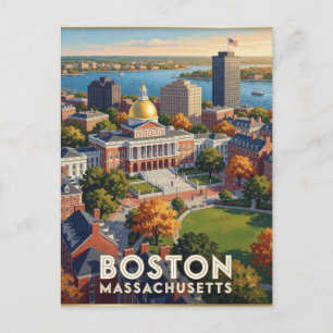 Boston Massachusetts Beacon Hill Postcard