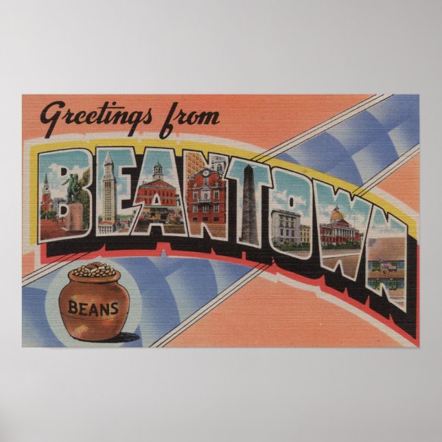 Boston, Massachusetts (Bean Town) Poster (Front)