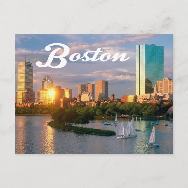 Boston, Massachusetts - Boston Harbour Post Card (Front)