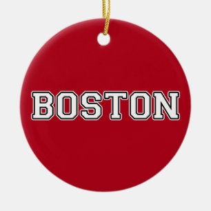 Boston Massachusetts Ceramic Ornament