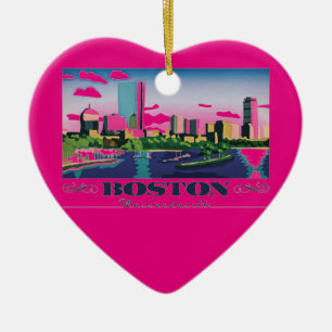 Boston, Massachusetts Ceramic Tree Decoration