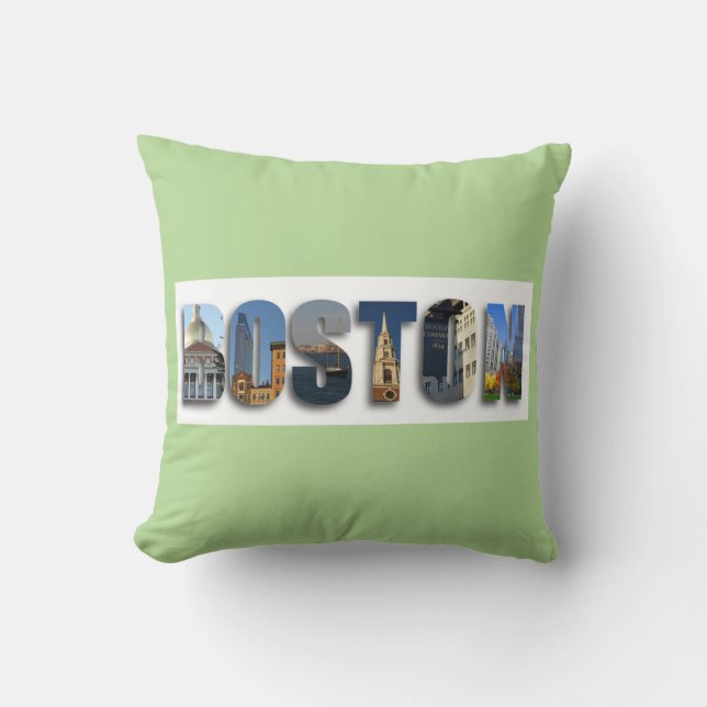 Boston Massachusetts City Travel Photos Cushion (Front)