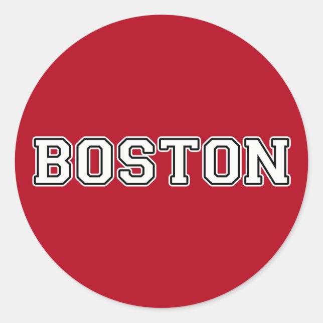 Boston Massachusetts Classic Round Sticker (Front)
