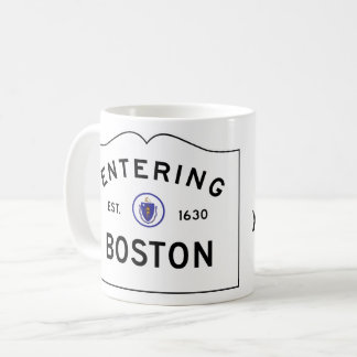 Boston Massachusetts - Coffee Mug - Roadsign