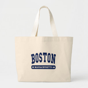 Boston Massachusetts College Style t shirts Large Tote Bag