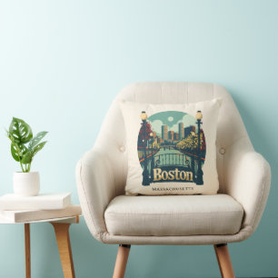 Boston Massachusetts Cushion