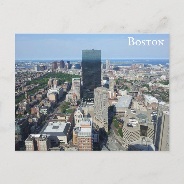 Boston Massachusetts Downtown City Skyline Travel Postcard (Front)