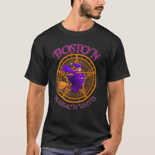 Boston Massachusetts Est 1630 Vintage Witch Souven T-Shirt