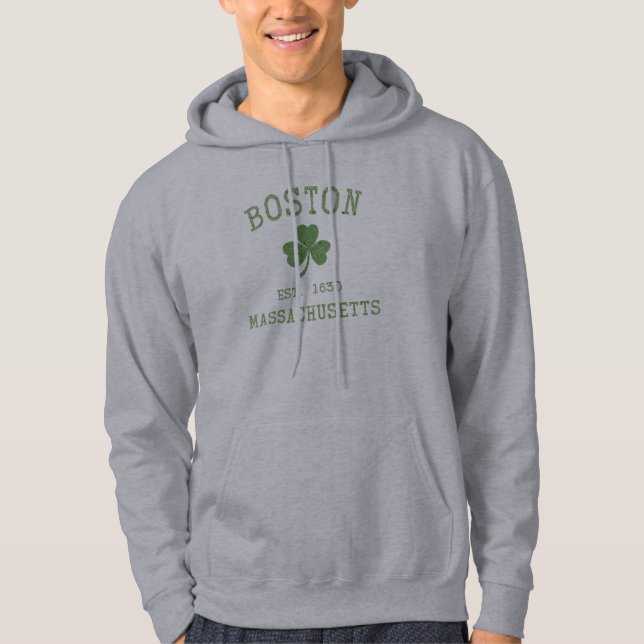 Boston Massachusetts Hooded Sweatshirt (Front)