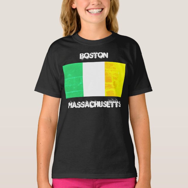 Boston Massachusetts Irish Pride – Celtic Roots T-Shirt (Front)
