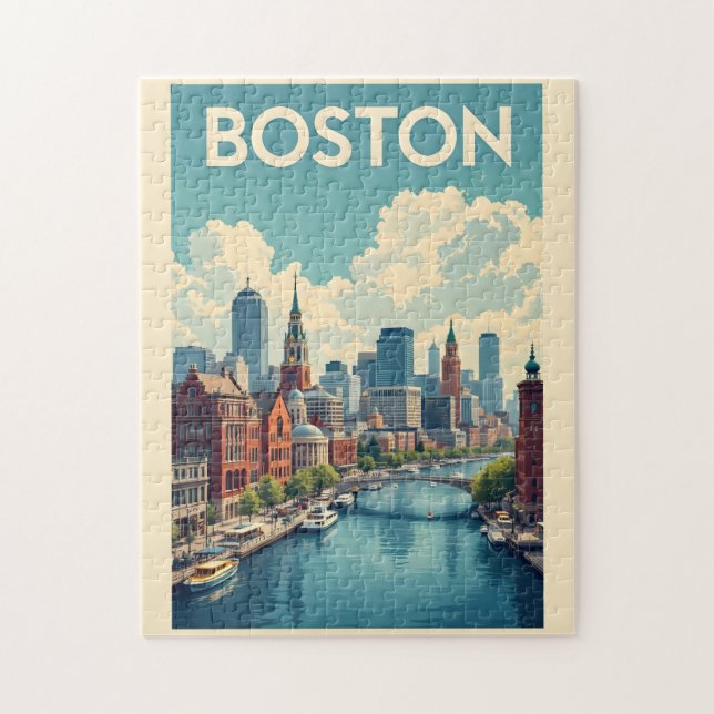 Boston Massachusetts Jigsaw Puzzle (Vertical)