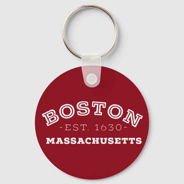 Boston Massachusetts Key Ring (Front)