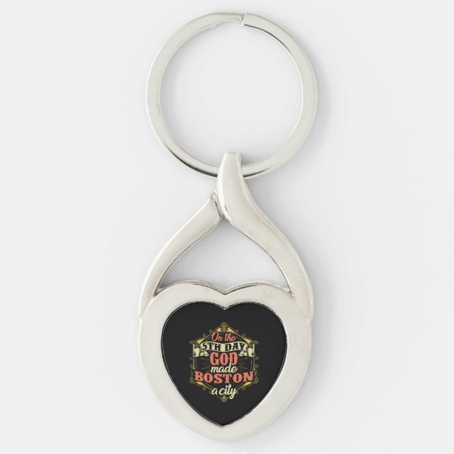 Boston Massachusetts Key Ring (Front)