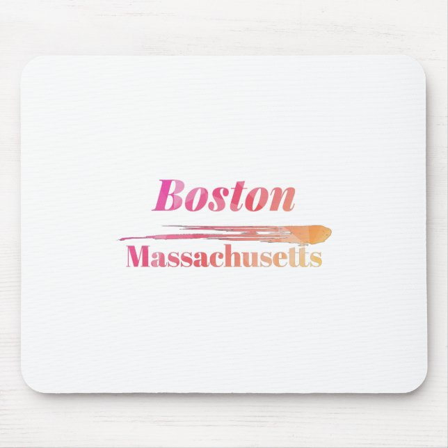 Boston Massachusetts Low Poly Mouse Pad (Front)