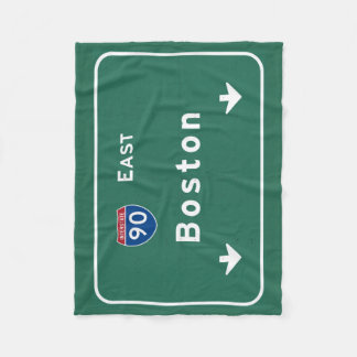 Boston Massachusetts ma Interstate Highway Road : Fleece Blanket
