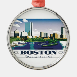 Boston, Massachusetts Metal Ornament