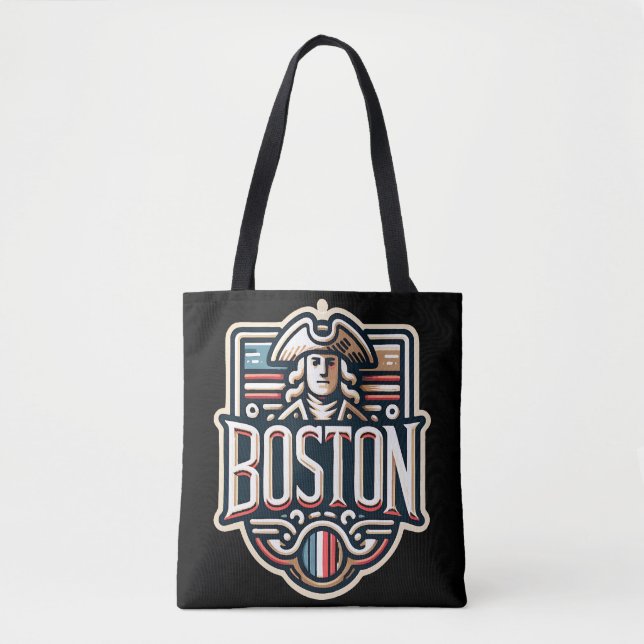 Boston Massachusetts Paul Revere Tote Bag (Front)