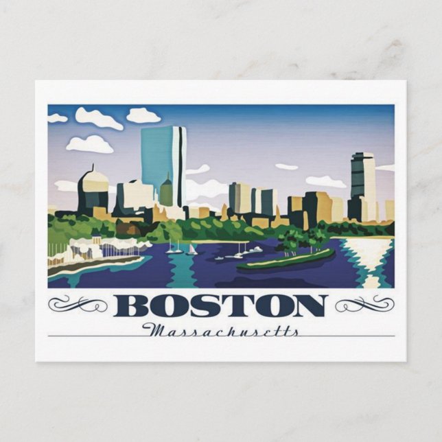 Boston, Massachusetts Postcard (Front)