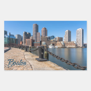 Boston Massachusetts Rectangular Sticker