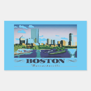 Boston, Massachusetts Rectangular Sticker