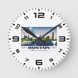 Boston, Massachusetts Round Clock