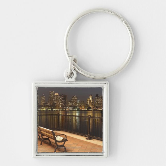 Boston, Massachusetts skyline 3 Key Ring (Front)