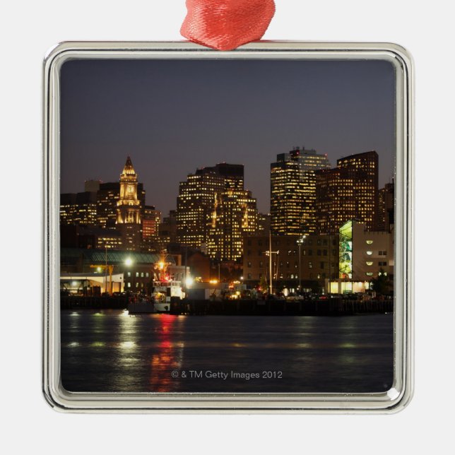 Boston, Massachusetts skyline 4 Metal Ornament (Front)