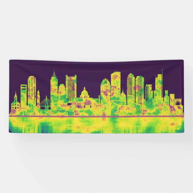 Boston Massachusetts Skyline Banner (Horizontal)