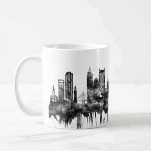 Boston Massachusetts Skyline BW Coffee Mug