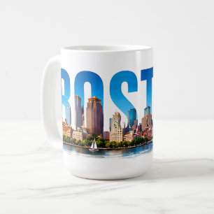 Boston Massachusetts Skyline Historic Travel Coffee Mug