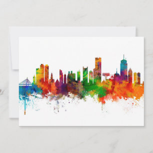 Boston Massachusetts Skyline Invitation