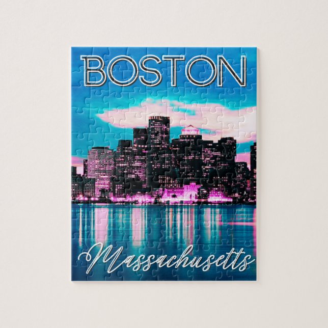 Boston Massachusetts Skyline   Jigsaw Puzzle (Vertical)