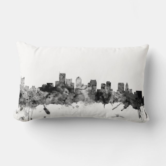 Boston Massachusetts Skyline Lumbar Cushion (Front)