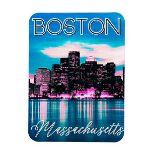 Boston Massachusetts Skyline Magnet