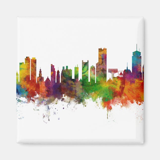 Boston Massachusetts Skyline Magnet (Front)
